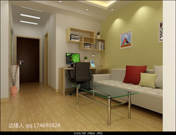 Extrmement simple modle 3D du type salle de sjour de la maison (y compris le matriel)