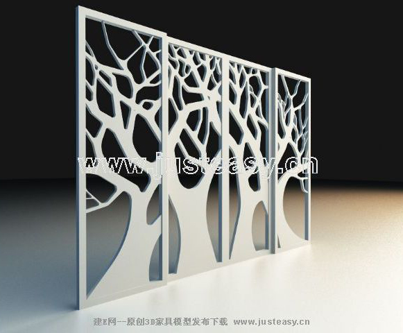 Modern cran abstrait srie modle 3D (y compris le matriel)
