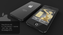 Free iPhone modle 3D de quatre gnrations