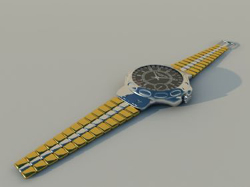 Modle 3D de sport jaune montre