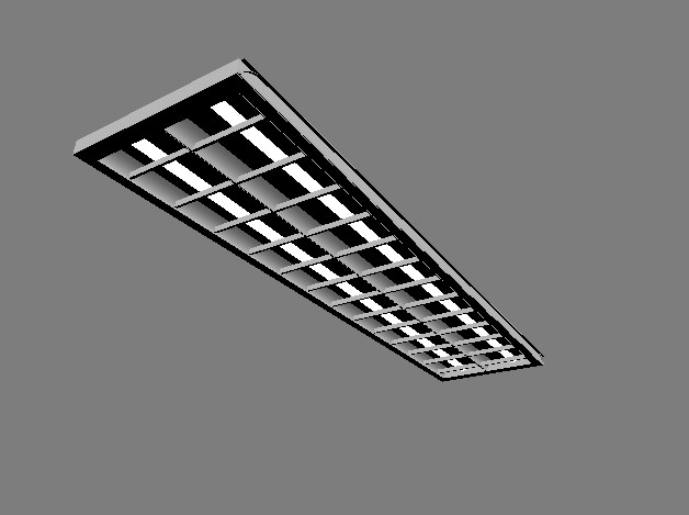 modle 3D de double-tube fluorescent
