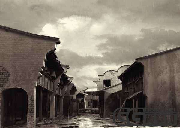 Modle 3D de l'ancienne construction de la Chine des Qing
