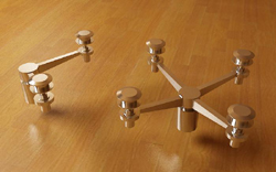 Point connexions sont saisir modle 3D du mur rideau en verre