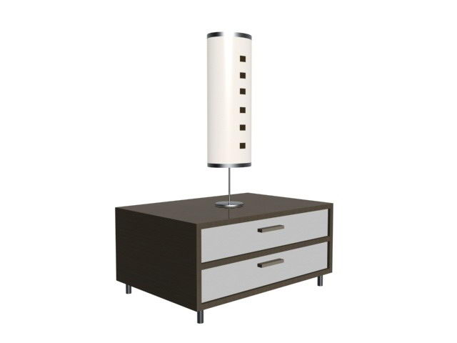 armoires de chambre  coucher et une lampe de bureau 3D modle de lit
