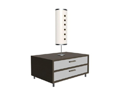 armoires de chambre  coucher et une lampe de bureau 3D modle de lit