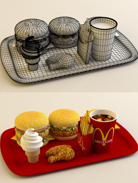 modle 3D de McDonald's (y compris le matriel)
