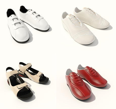 Modle 3D de chaussures en cuir, Mme
