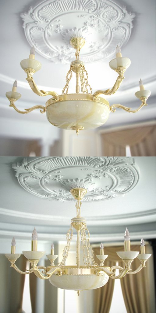 Modle 3D de lustre europen de pierre
