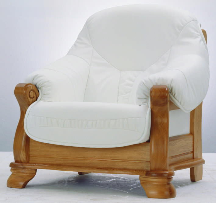 canap en cuir blanc, chaise en bois modle 3D de l'homme Didan
