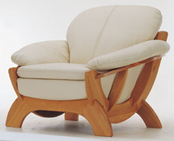 tissu de sofa simple modle 3D de la fin du bois