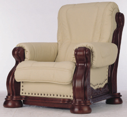 en cuir acajou canap modle 3D du patron