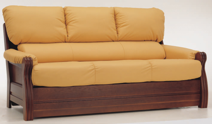 coussins du canap tissu au-dessus d'acajou des modles 3D (y compris le matriel)
