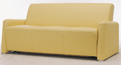 Élargi tissu doux jaune sur le canap modle 3D (y compris le matriel)