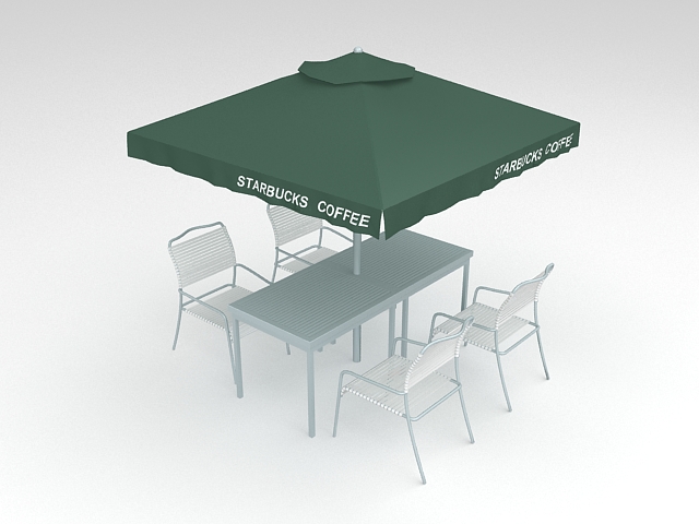 Parasol caf en plein air modle 3D de la coupole
