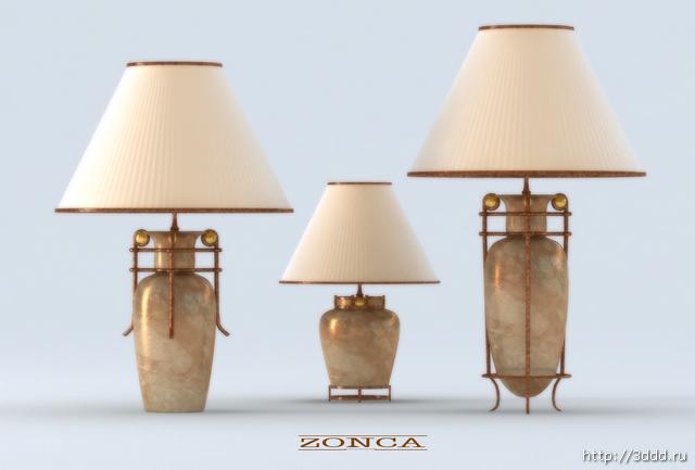Des modles 3D de lampe de table en porcelaine vase
