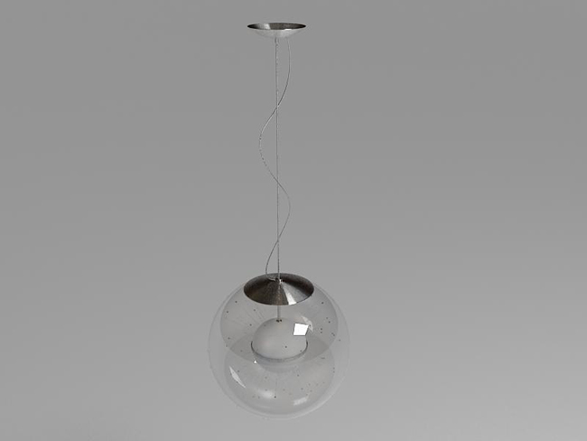 Lustres en verre de mode modle 3D (y compris le matriel)
