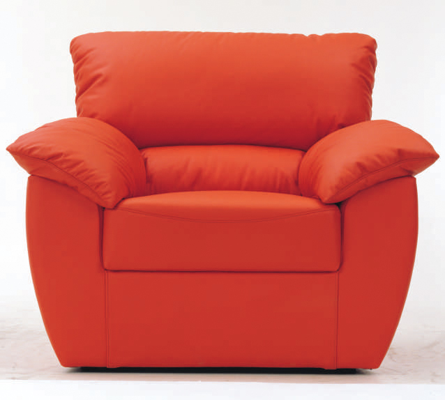 Simple doux canap rouge modle 3D (y compris le matriel)

