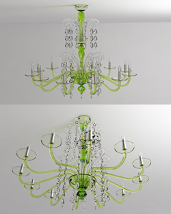 Modle 3D du lustre en cristal vert