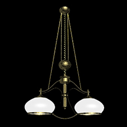 Maquette 3D du lustre de verre mtallique