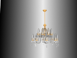 Crystal chandelier bougie modle 3D (y compris le matriel)