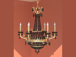 Modle 3D du lustre bougie espar noire (y compris le matriel)