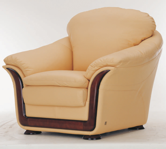 Canap jaune modle 3D du tissu mou
