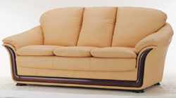 Canap en tissu doux jaune modle 3D de