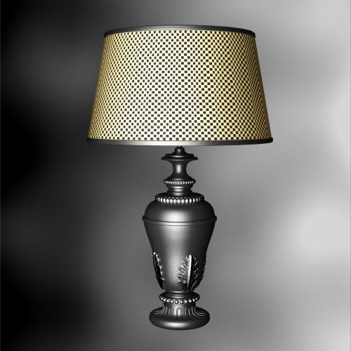 Lampe de table rustique modle 3D des culots de lampes Lattice
