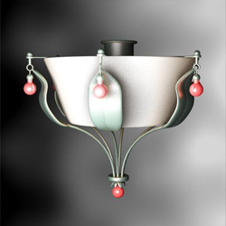 Rustique porcelaine lampe lustre modle 3D du bac