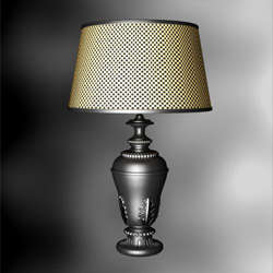 Lampe de table rustique modle 3D des culots de lampes Lattice