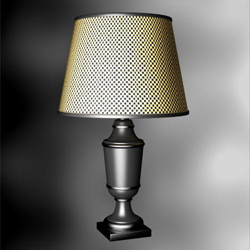 Modle 3D de style europen lampe de table pastorale