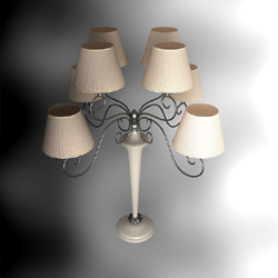 Jardin de style europen multi-culot modle 3D