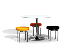 Modle 3D de tables rondes de la personnalit et des chaises