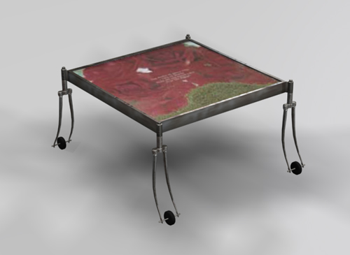 Modle 3D de la variante individuelle table  caf en fer
