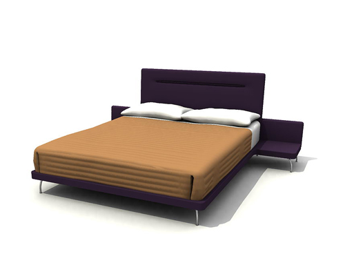 Simple modle 3D du lit  domicile

