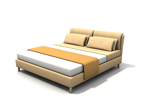 Modle 3D de meubles modernes, lit moderne

