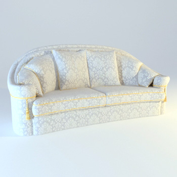 Canap Continental modle 3D du tissu mou sur
