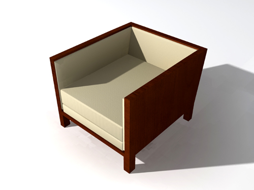 Des modles 3D de canap  ossature de bois solide
