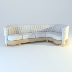 Modle 3D du tissu de sofa sur le public