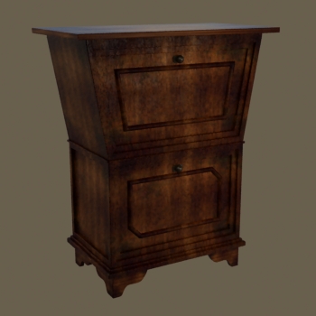 De style europen  deux vitesses cabinet modle 3D de bois anciens
