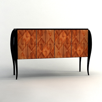 Europenne table rtro en bois, modle 3D
