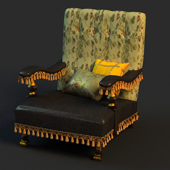 Europenne chaise lgante tude des modles 3D
