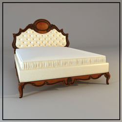 Blanc europen sculpture sur bois double des modles 3D