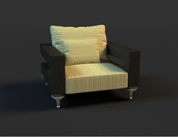 Europenne chaise en bois canap personne modles 3D