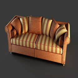 Canap en cuir de style europen 3D  la maison coussin de mousse modle