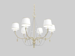 Blanc europen chandelier en fer forg