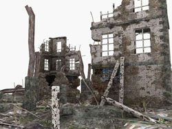 Les ruines de la scne l