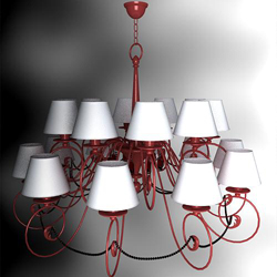 Abat-jour Continental Iron lustre rose
