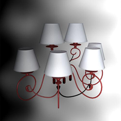 Shade Continental lustre en fer rose 2