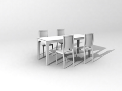 Combinaison de style europen de tableaux blancs et des chaises